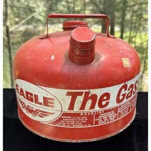 Vintage Eagle The Gasser 2.5 Gallon Pre-Ban Metal Gas Can Wellsburg, W. Va. Nice
